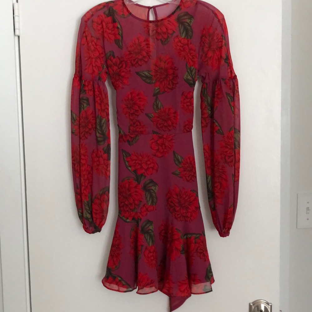 Long sleeve float mini dress